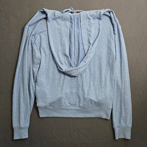 Victoria's Secret Pink Women XS Blue Lace Up Pullover Hoodie Sweatshirt - Picture 2 of 13
